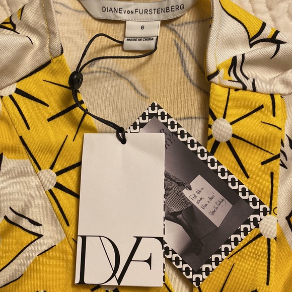 DVF Diane Von Furstenburg New Yahzi Silk Jersey Wrap Dress Size 6 - Picture 7 of 12